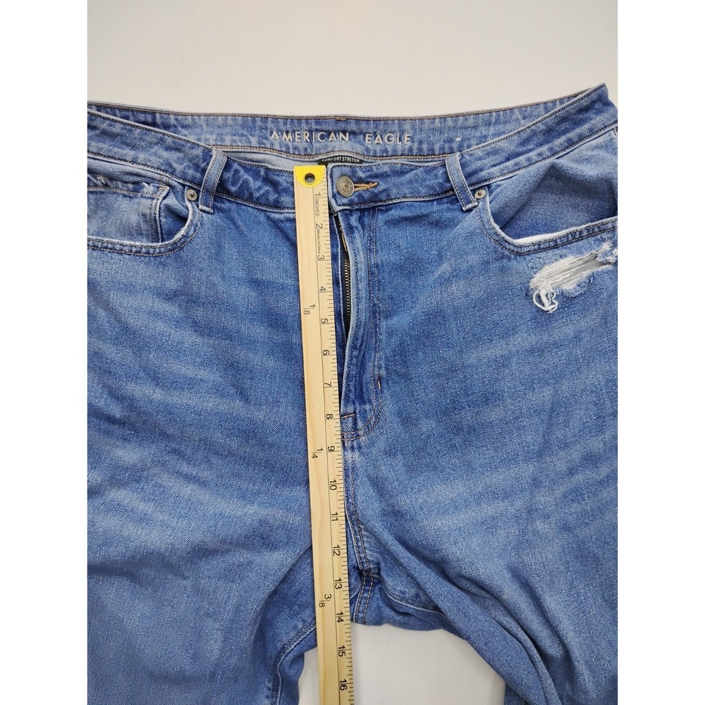 American Eagle Mom Jean Next Level Stretch Womens 18 Blue Denim High Rise 38x28 - Picture 3 of 12